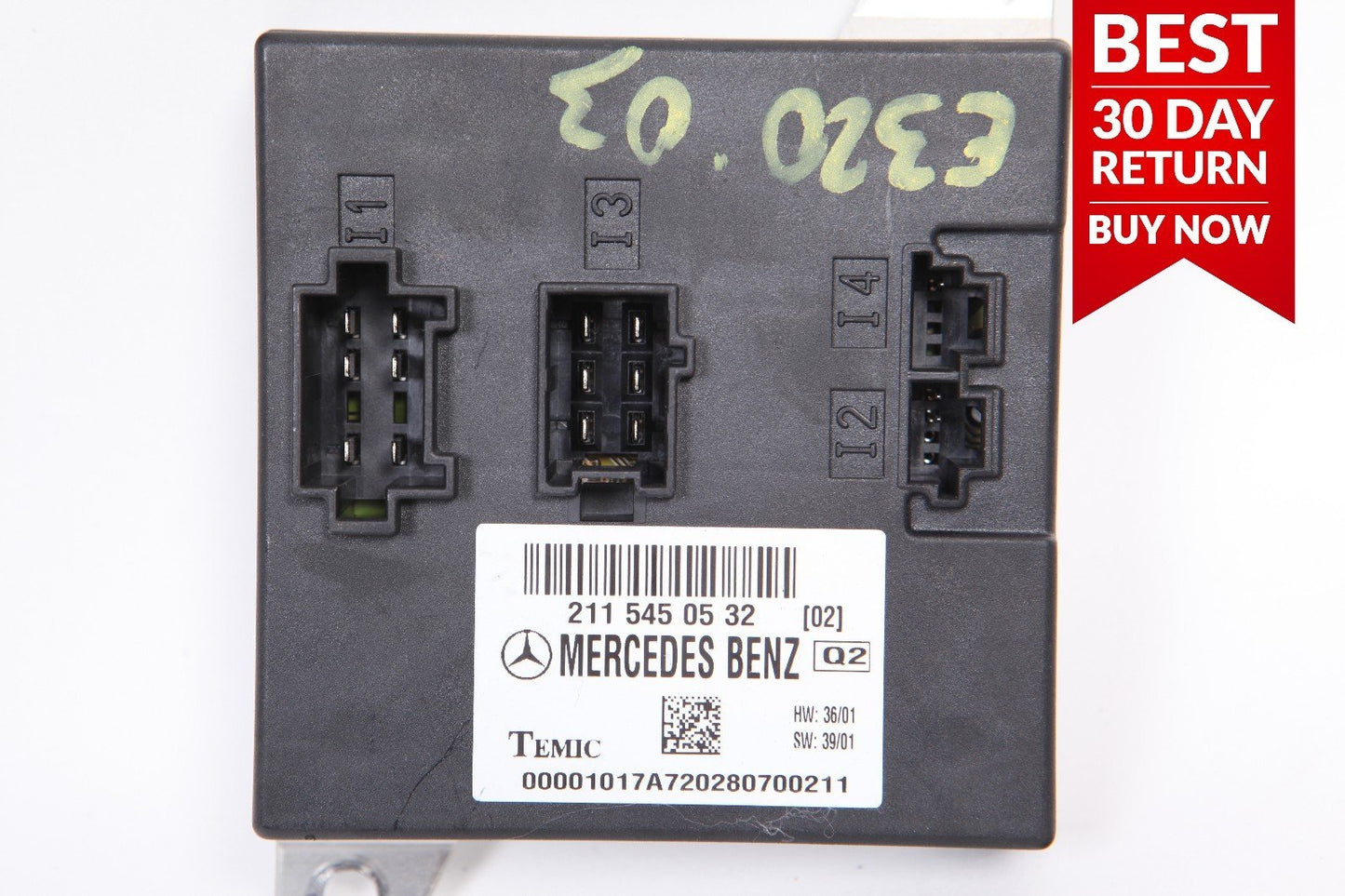03-06 MERCEDES W211 E320 E500 E55 AMG BODY CONTROL MODULE UNIT BCM BCU A31 OEM