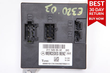 03-06 MERCEDES W211 E320 E500 E55 AMG BODY CONTROL MODULE UNIT BCM BCU A31 OEM