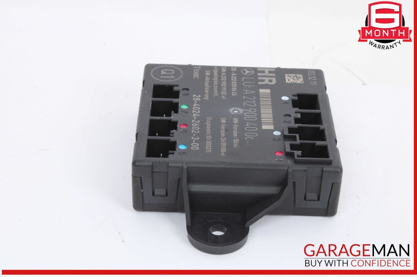 08-18 Mercedes W204 C250 Rear Right Side Door Control Module 2129004006 OEM