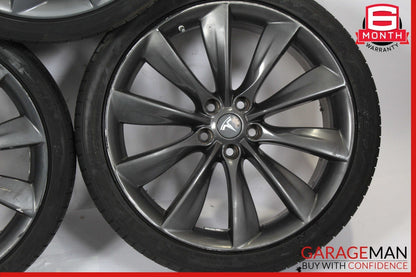 12-17 Tesla Model S Staggered Complete Wheel Tire Rim Set 8.5x9 21" R21 OEM