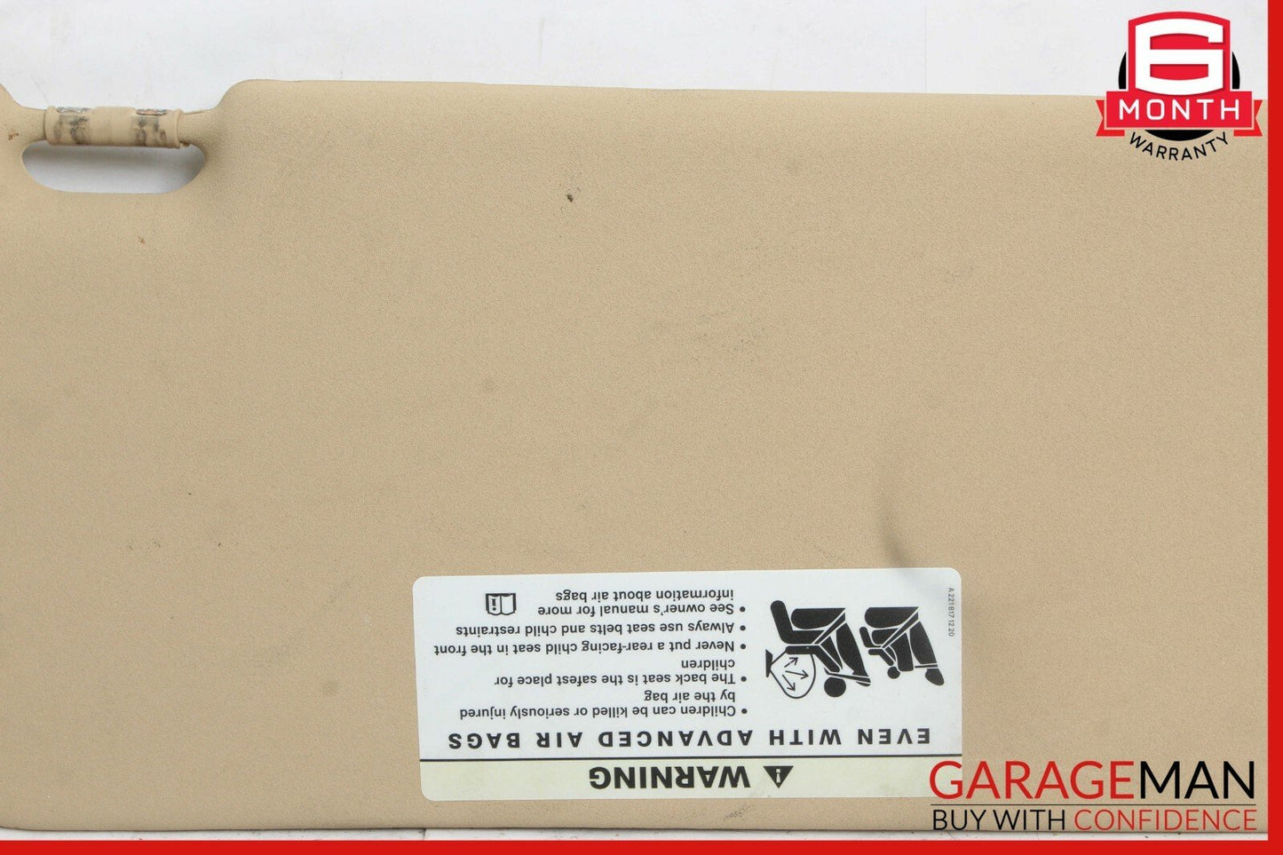 09-13 Mercedes W251 R350 R320 Front left Side Sun Visor Sun Shade Brown OEM