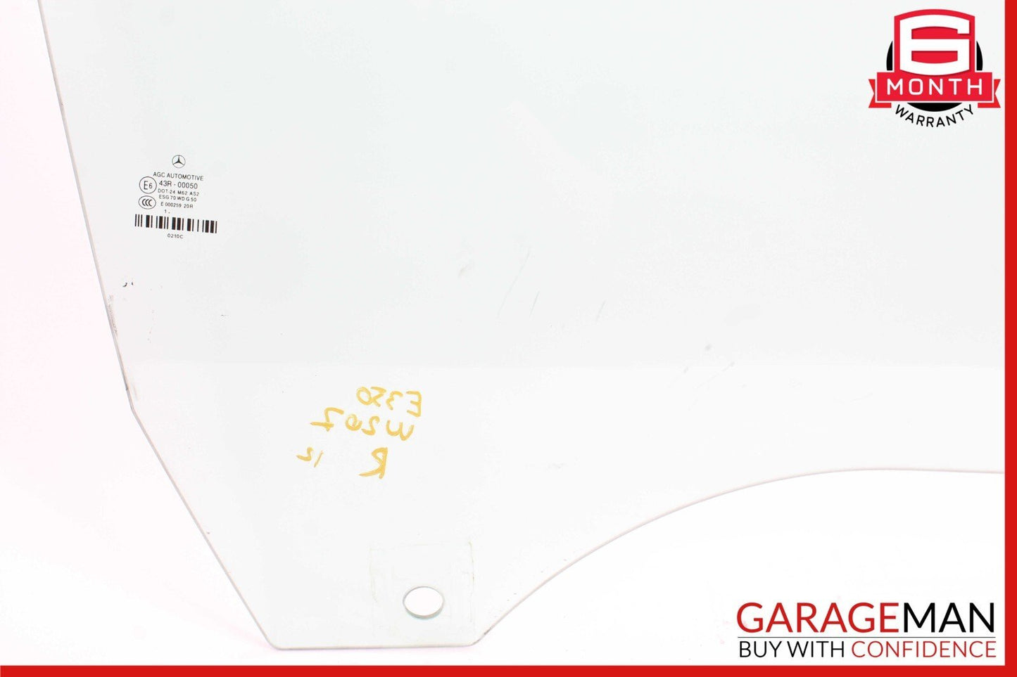 11-17 Mercedes W207 E350 E550 Convertible Door Window Glass Front Right OEM