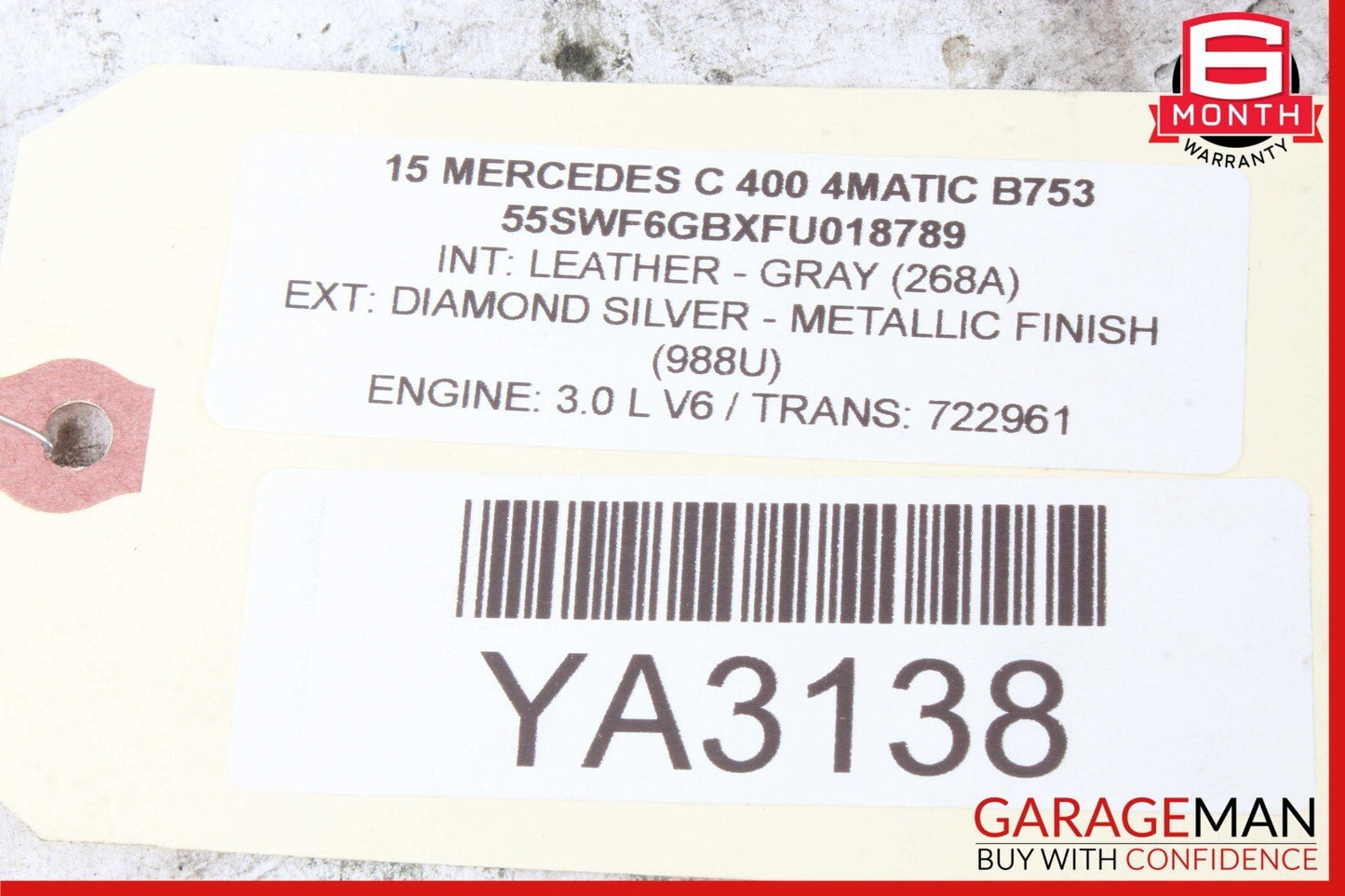 15-20 Mercedes W205 C400 Rear Right & Left Side Shock Absorber Coil Spring Set