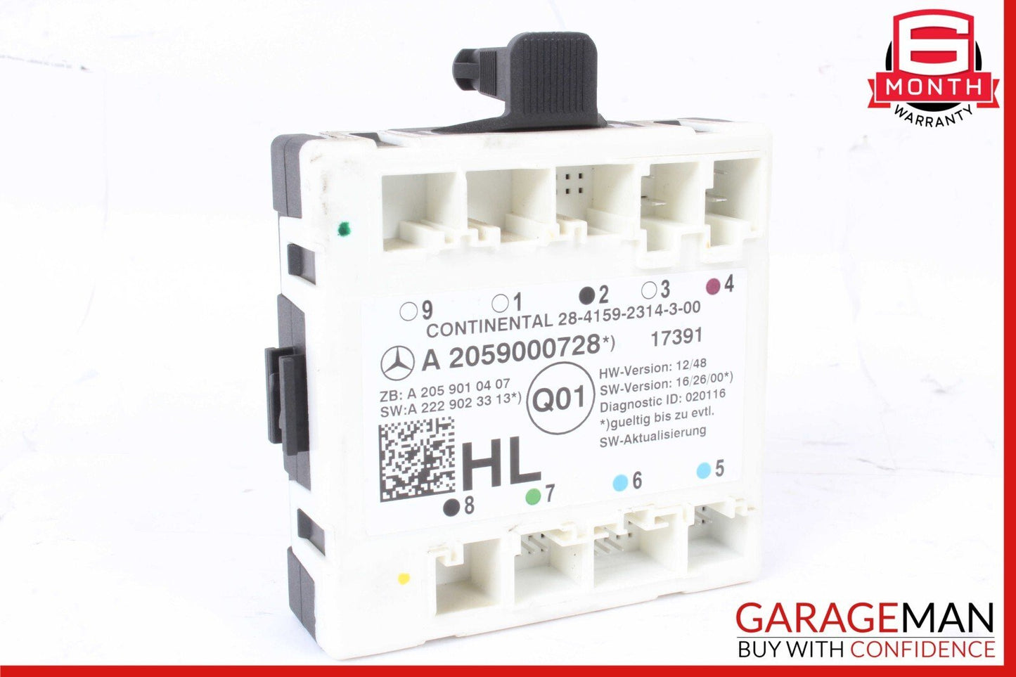 15-19 MERCEDES W205 C300 REAR LEFT DOOR CONTROL MODULE OEM A2059000728