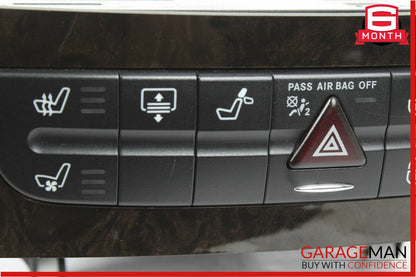 03-09 Mercedes W219 CLS500 Hazard Light Door Lock Control Panel Switch Trim Wood