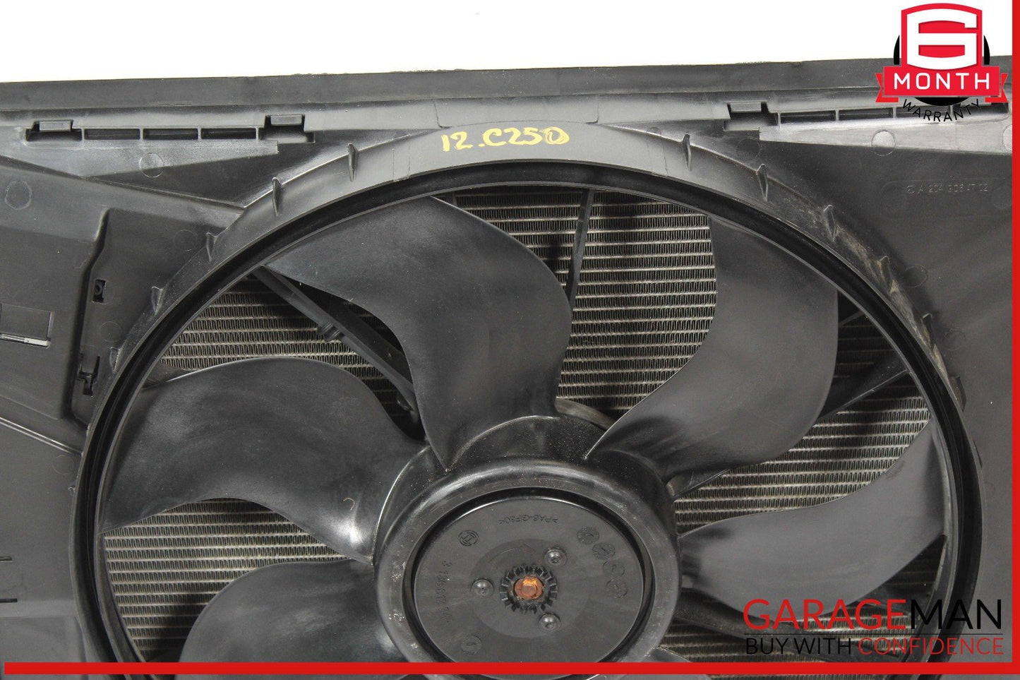 12-14 Mercedes W212 E550 C250 Engine Radiator Condenser Cooling Fan Motor Assy