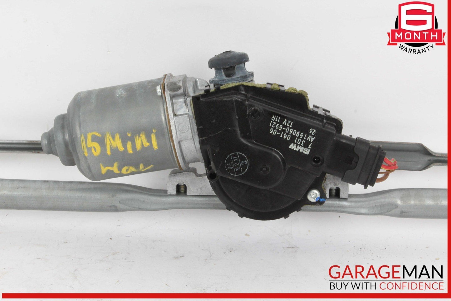 14-19 Mini Cooper Front Windshield Wiper Transmission Linkage Motor OEM