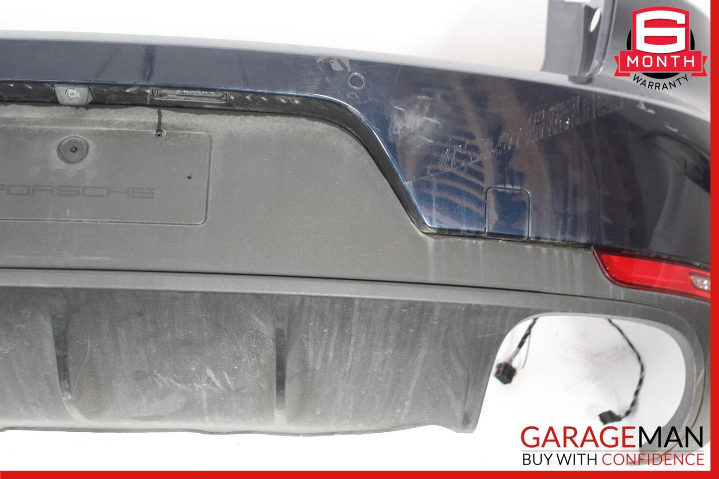 15-18 Porsche Macan 95B Rear Bumper Cover Panel Park Assist Assembly Blue OEM