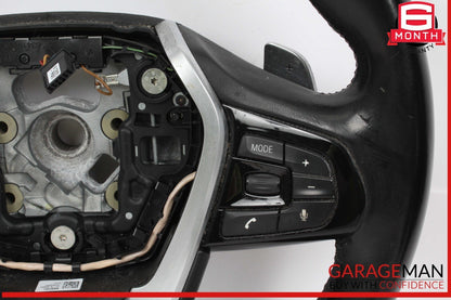 17-20 BMW 530E Steering Wheel w/ Paddle Shifters Black 32306866466 OEM