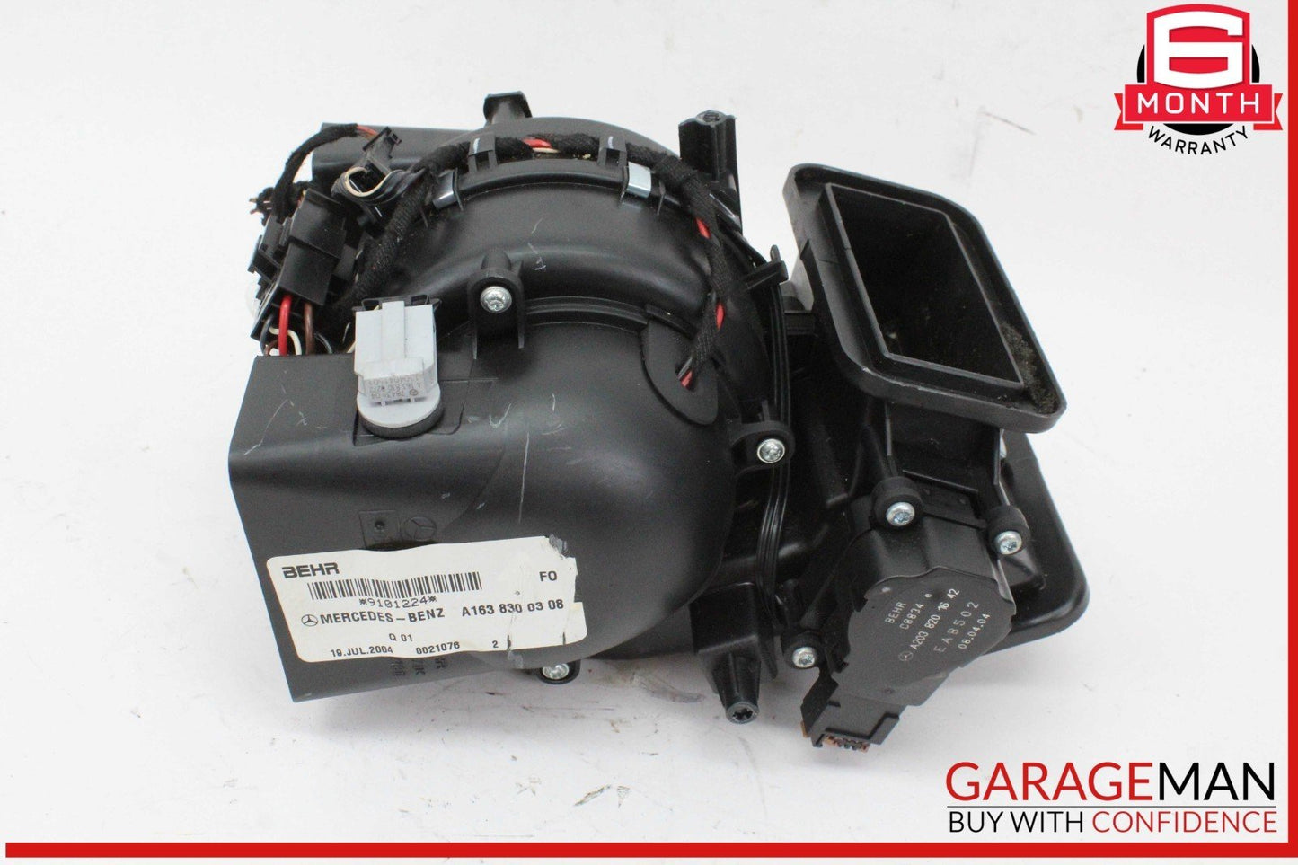 98-05 Mercedes W163 ML350 ML320 ML430 Rear A/C Heater Fan Motor Blower 203820164