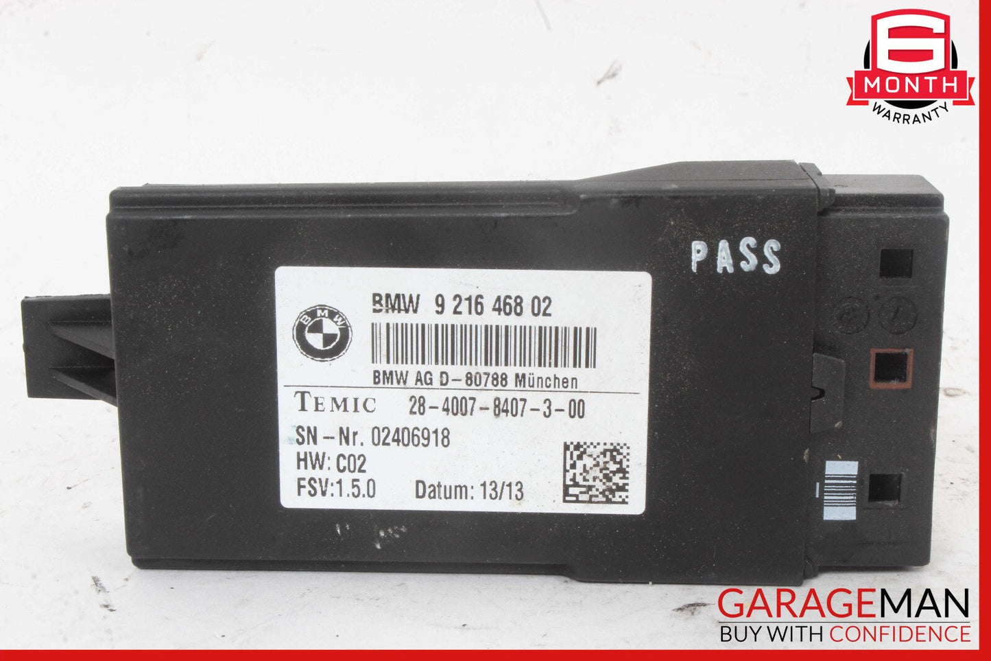 12-18 BMW F30 328i Front Right Seat Controller Module Unit 921646802 OEM