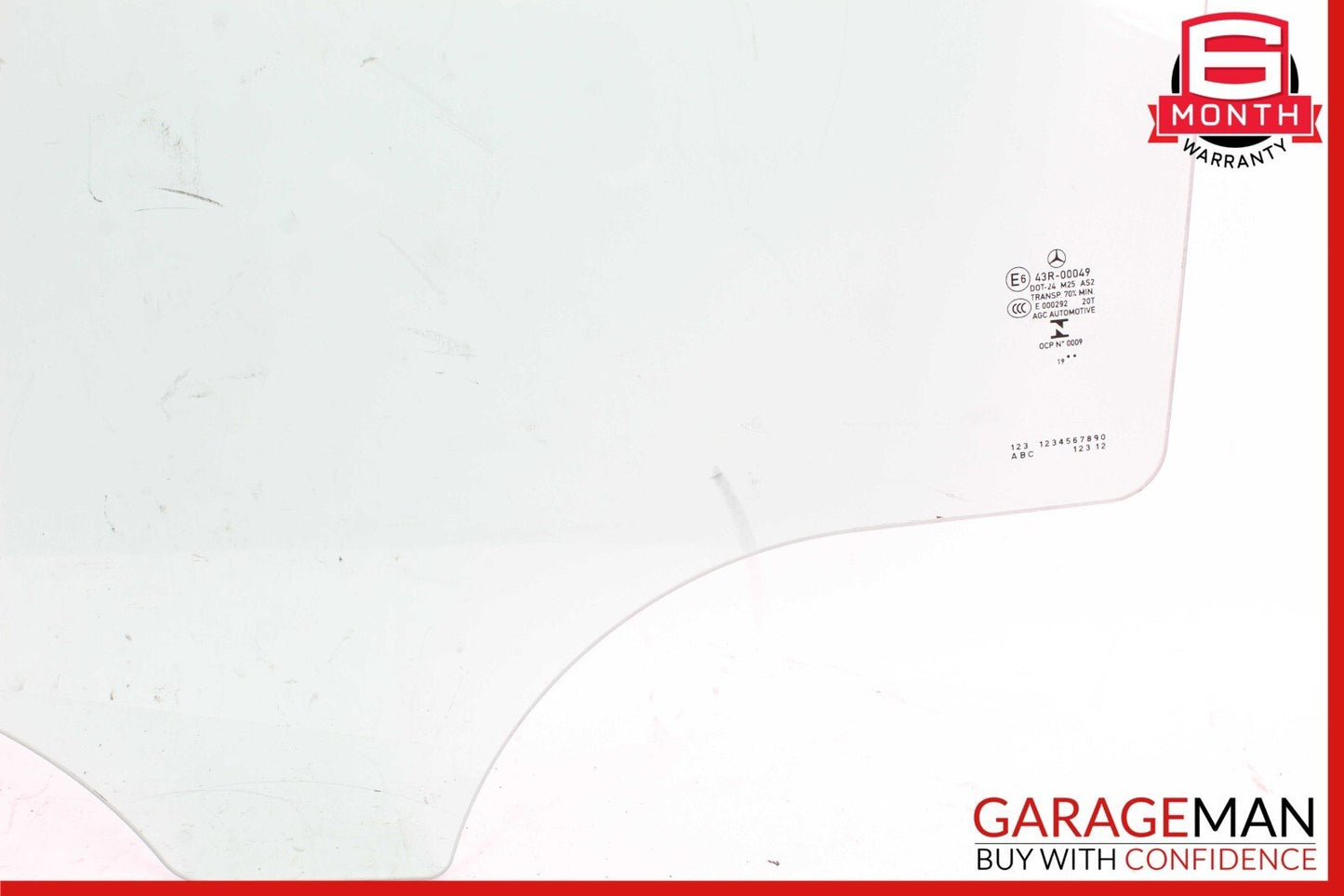 15-20 Mercedes W205 C300 C350e C400 Rear Left Side Door Window Glass Clear