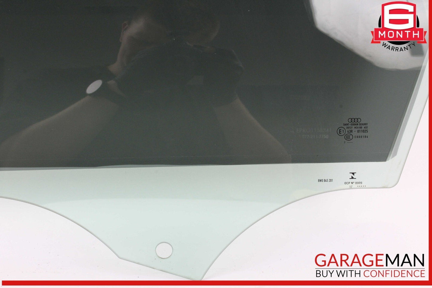 17-24 Audi A4 Quattro Front Left Driver Side Door Window Glass 8W0845201 OEM