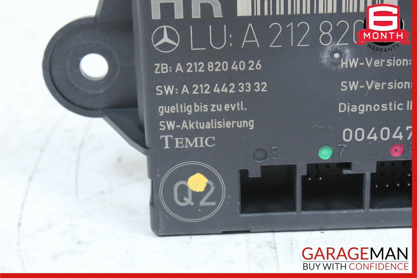 08-15 Mercedes W204 C250 C300 Sedan Rear Right Side Door Control Module Unit