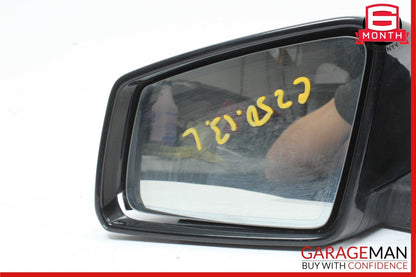 12-14 Mercedes W204 C250 C350 Front Left Side Mirror Rear View Door Black OEM