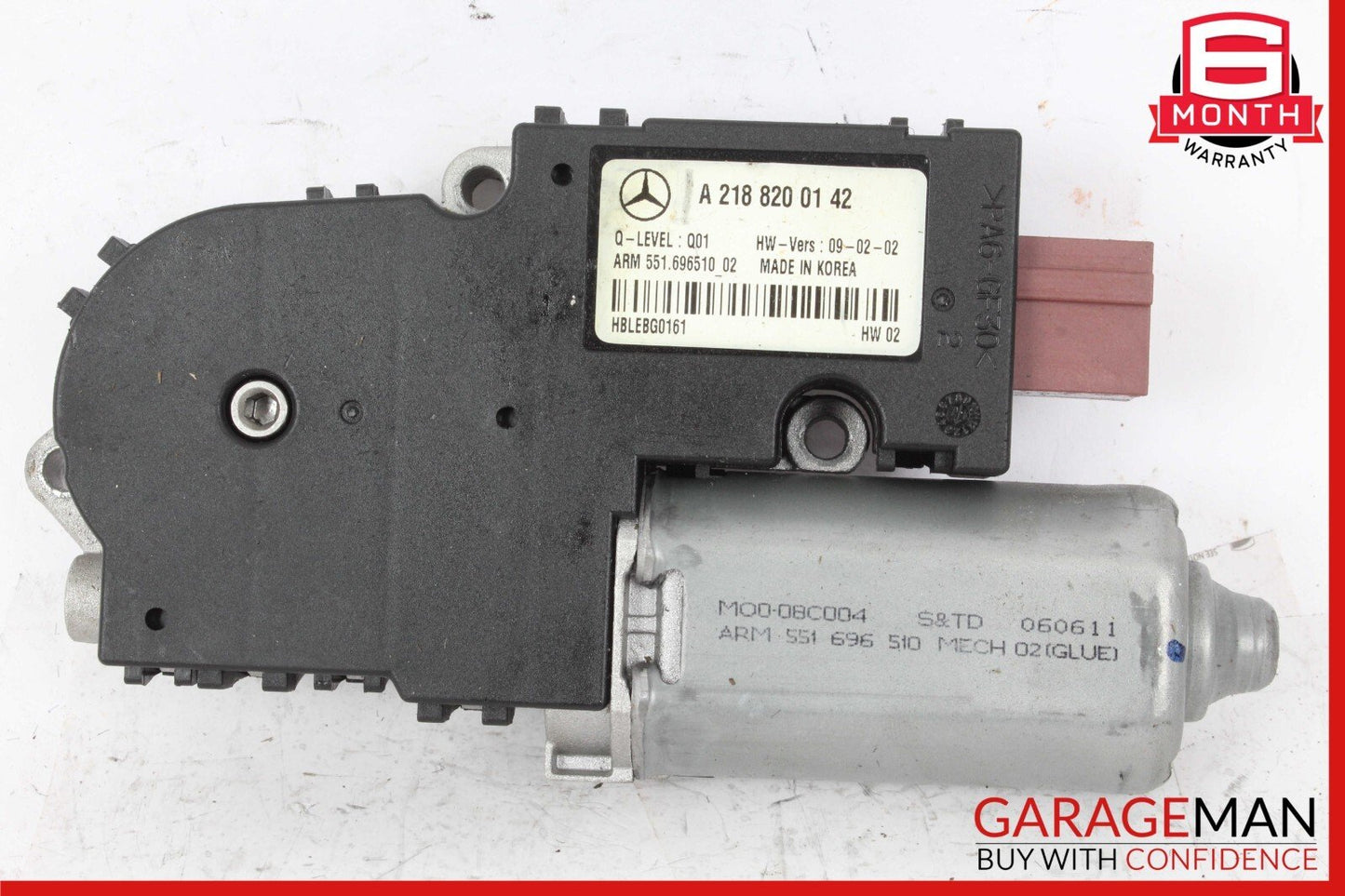 12-18 Mercedes W212 E350 CLS550 Sedan Sunroof Sun Roof Motor 2188200142 OEM