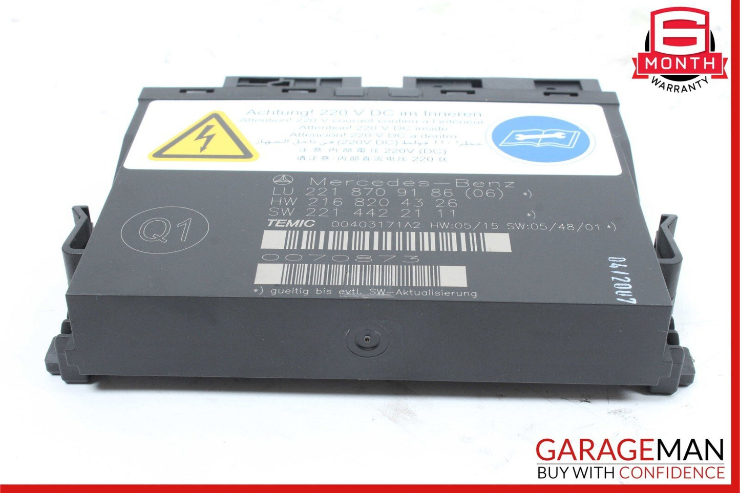 07-10 Mercedes W221 S63 AMG Front Right or Left Seat Contour Control Module OEM