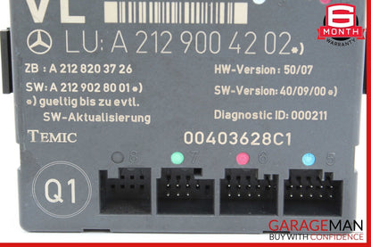 08-18 Mercedes E350 W212 Driver Side Door Control Module 2129004202