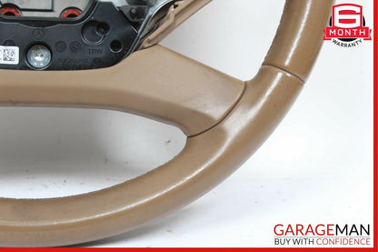 10-13 Mercedes W221 S400 HYBRID 4 Spoke Steering Wheel w/ Paddle Shifters Beige