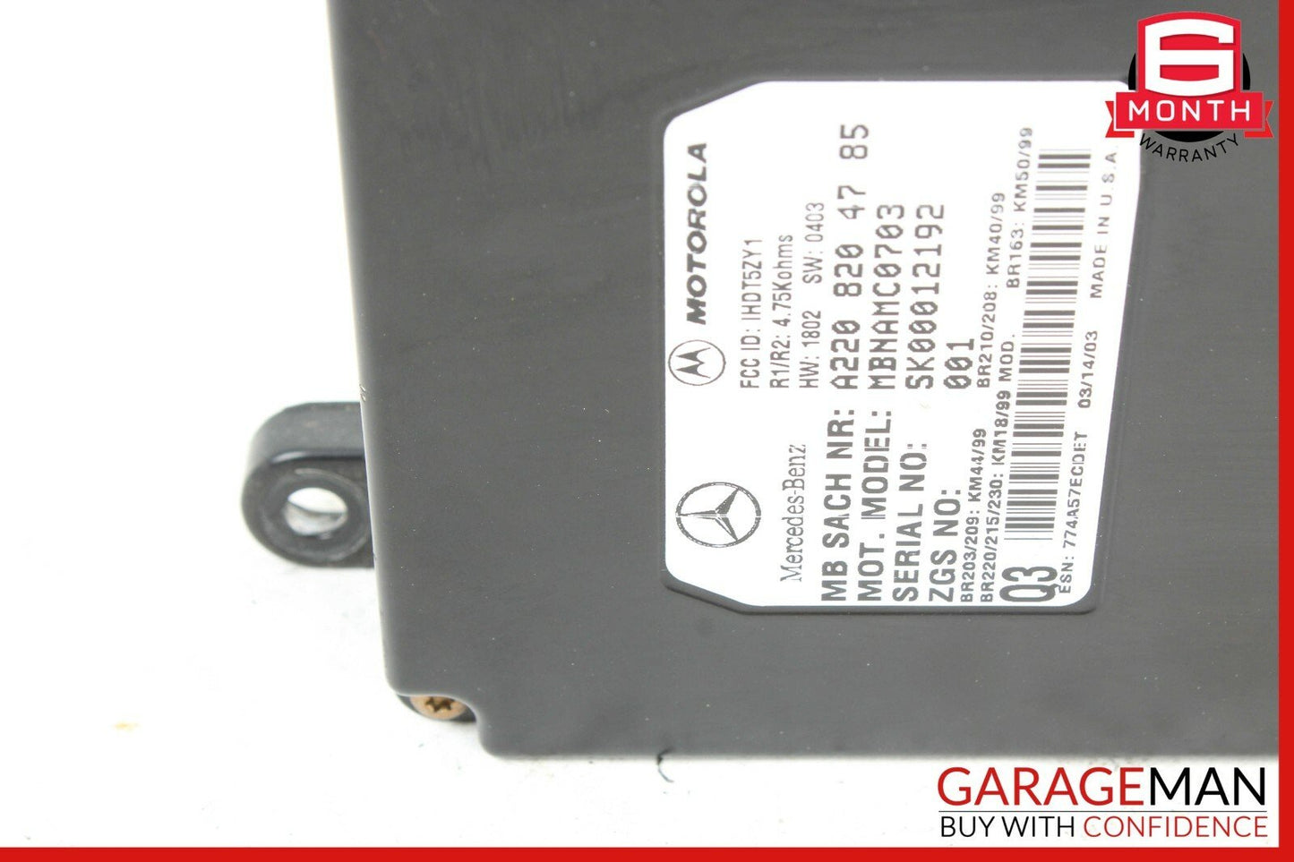 02-05 Mercedes W163 ML320 ML500 Voice Phone Communication Control Module OEM