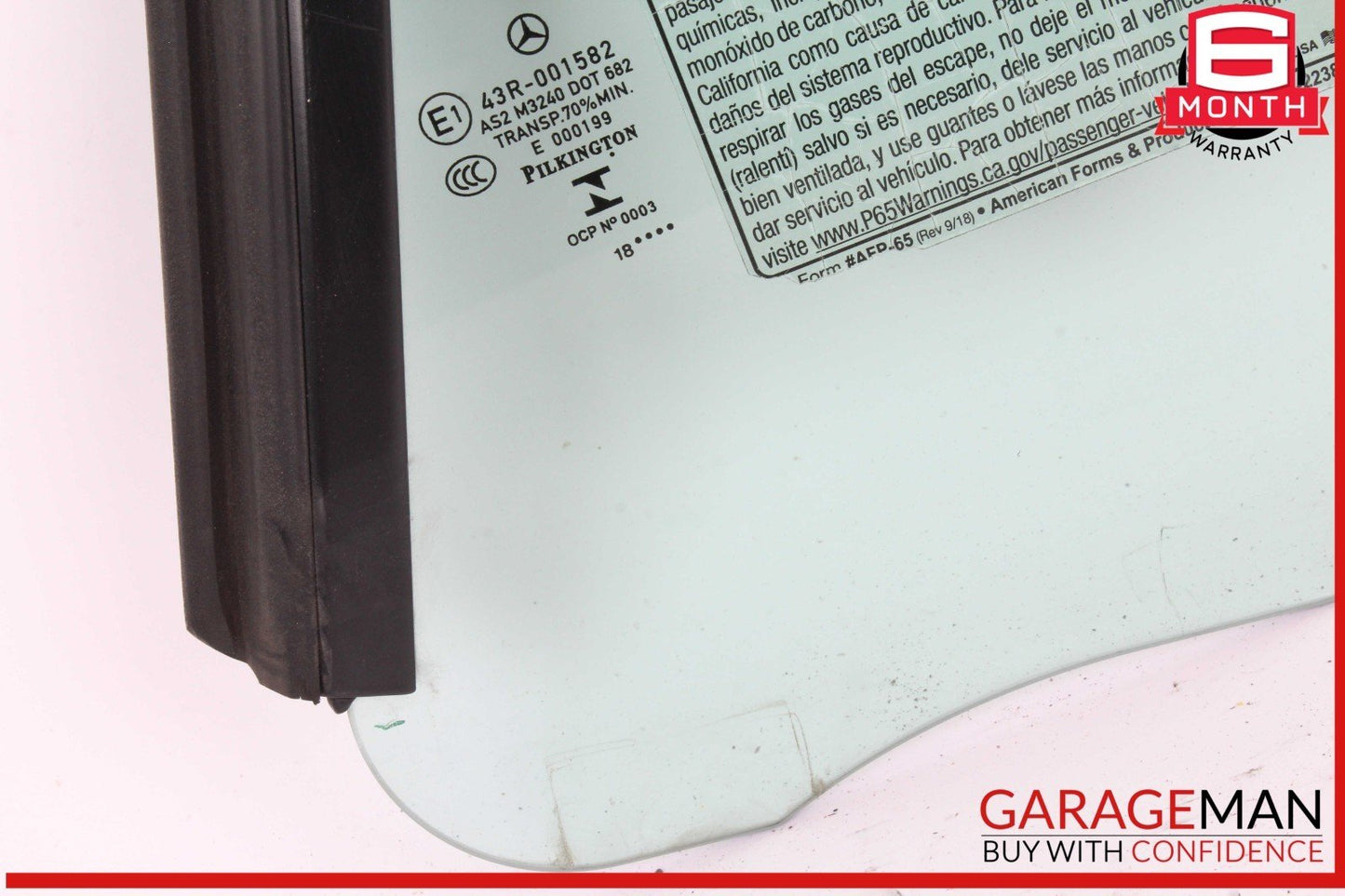 12-20 Mercedes R172 SLC300 SLK350 Rear Left Driver Side Quarter Window Glass OEM