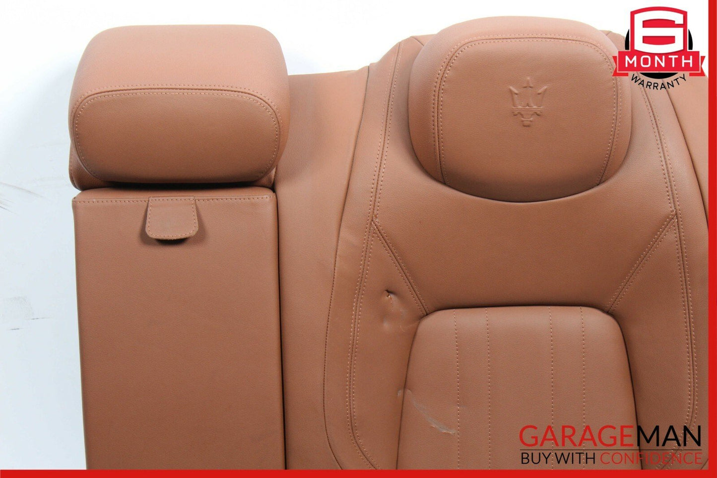 14-17 Maserati Ghibli Rear Left Upper Seat Cushion Assembly Leather Brown
