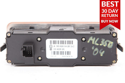 98-05 Mercedes  W163 ML350 Rear Power Window Climate Control Switch Module A44