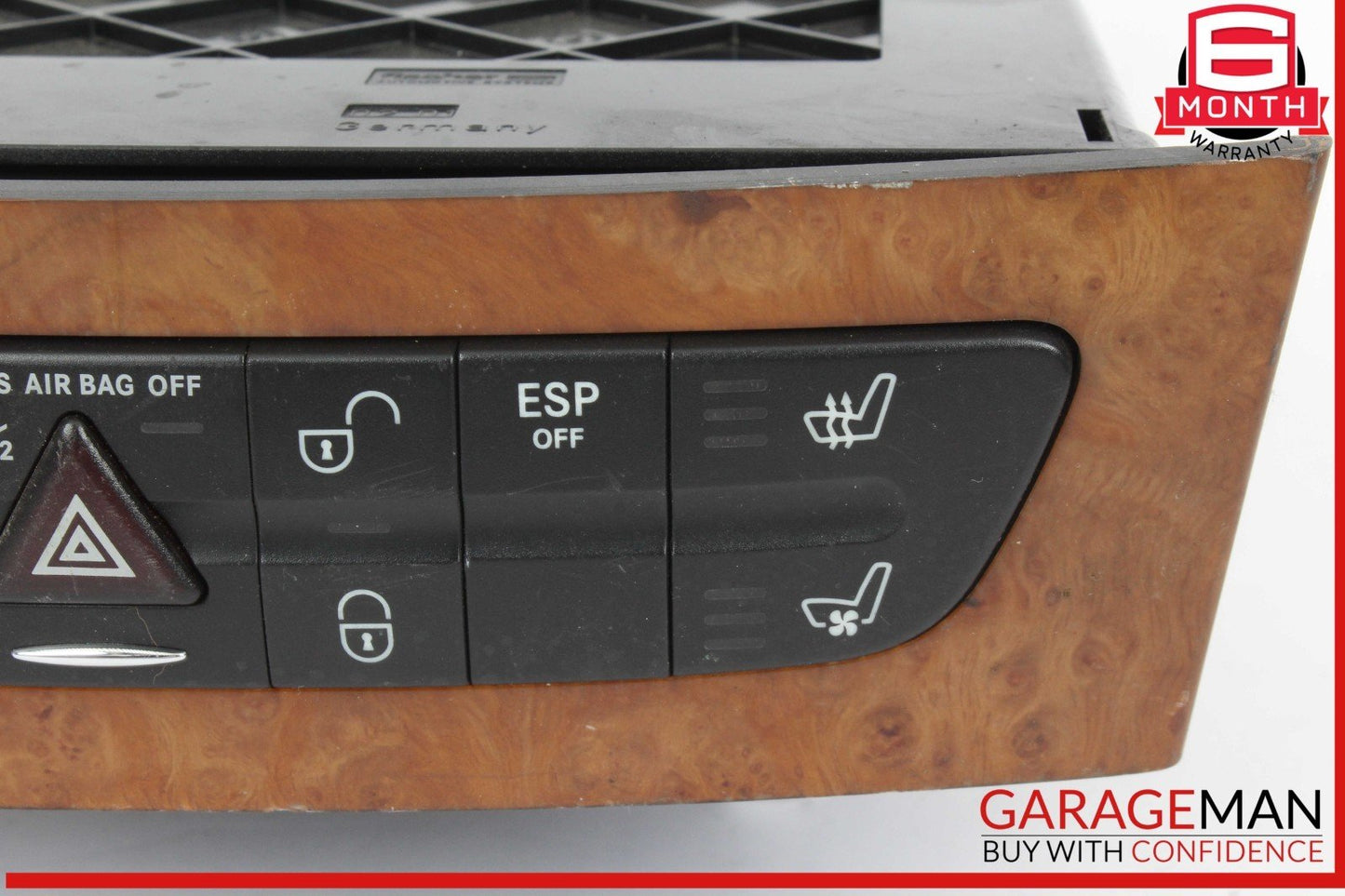 03-09 Mercedes W219 CLS550 E500 Hazard Switch Control Panel 2116800552 OEM
