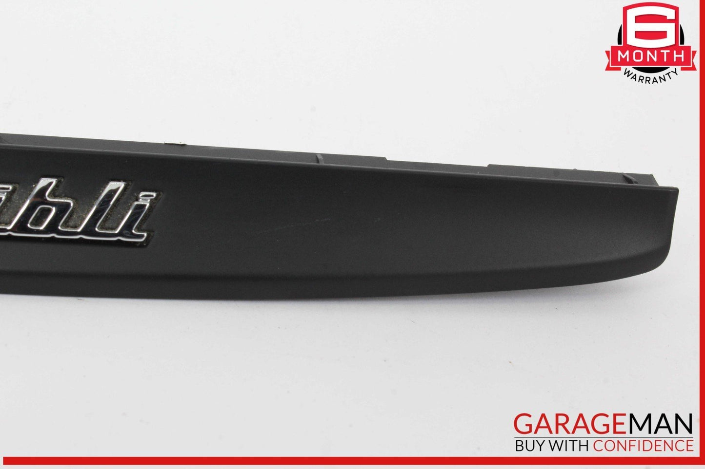 14-17 Maserati Ghibli Center Dash Under Screen Lower Trim Panel Cover Emblem OEM