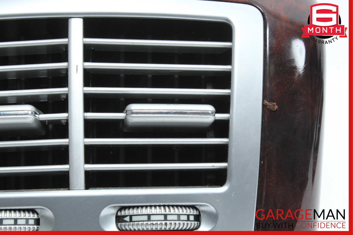 07-13 Mercedes W221 S550 Rear Center Console AC A/C Air Vent Trim Assembly Wood