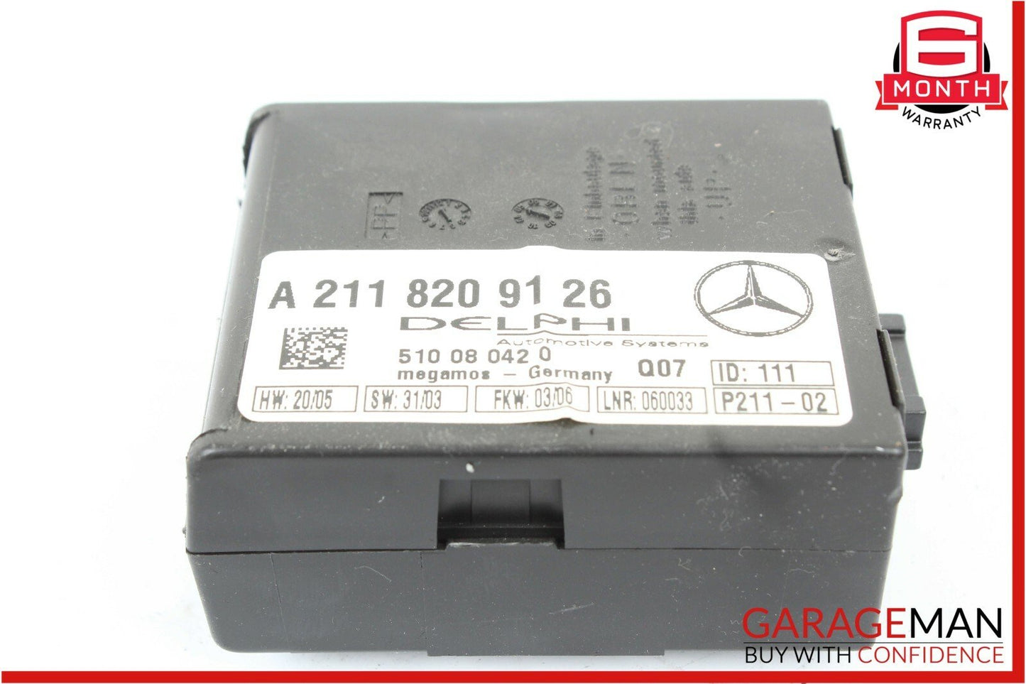 00-06 Mercedes SLK280 CL500 S430 S500 Anti Theft Alarm Sensor Control Module