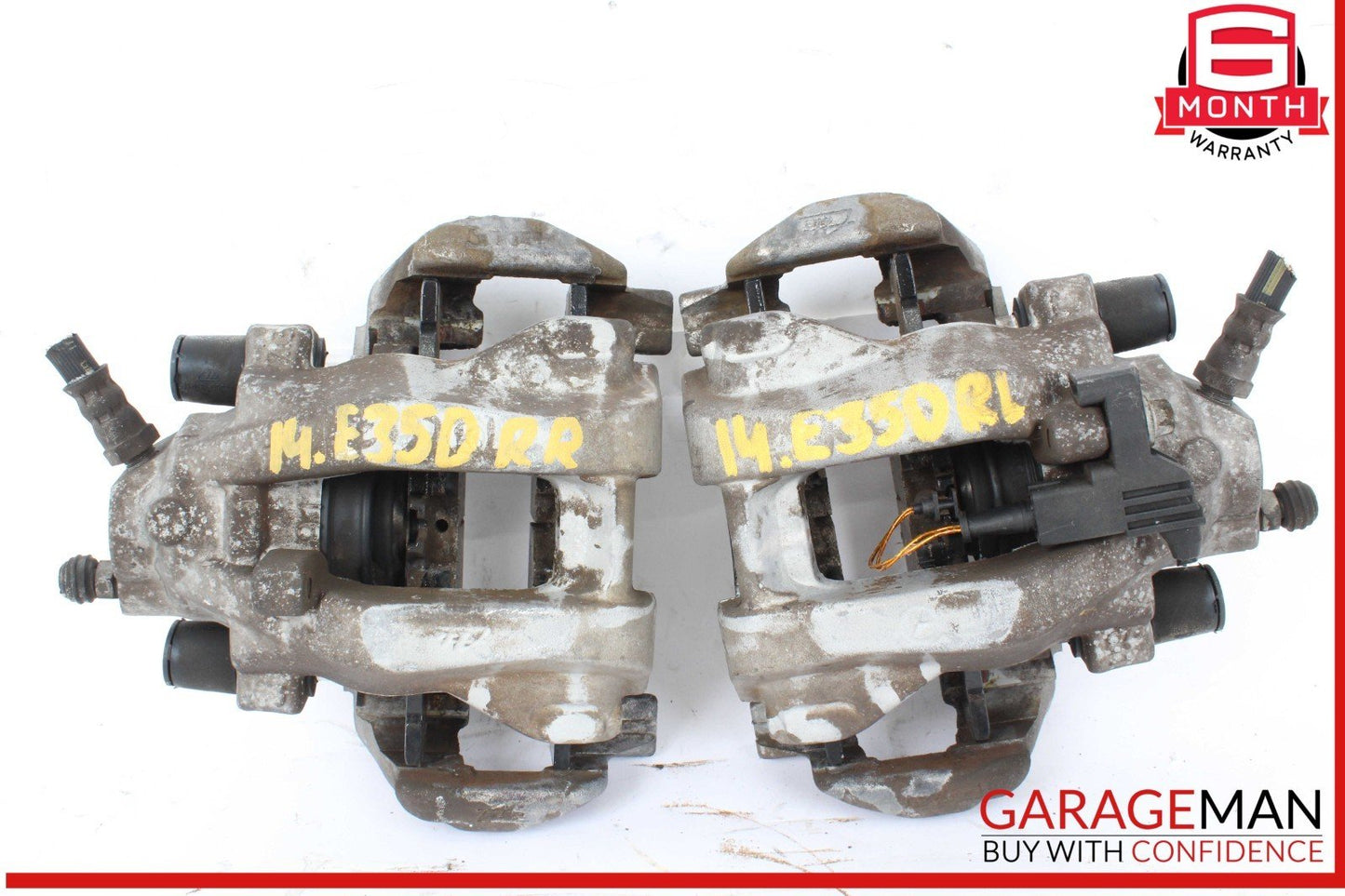 10-18 Mercedes W212 E350 Rear Left & Right Side Brake Caliper Calipers Set OEM