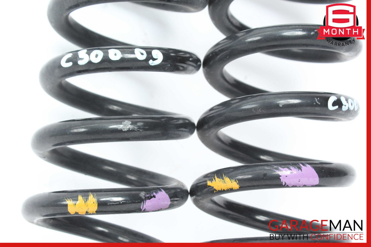 08-14 Mercedes W204 C300 C350 Rear Shock Strut Coil Spring Set of 2 OEM
