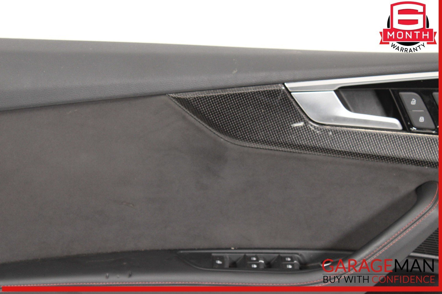 18-24 Audi S5 A5 RS5 Front Left Door Panel Trim Leather / Suede Black OEM