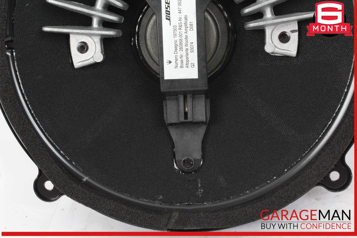 03-19 Maserati Quattroporte Rear Bose Subwoofer Sub Woofer Sound Speaker OEM