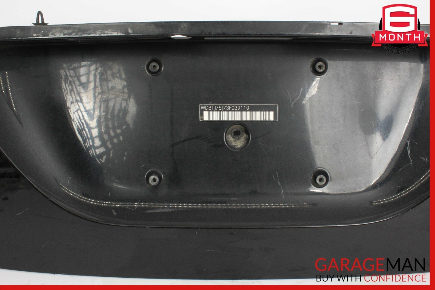 03-09 Mercedes W209 CLK500 Rear Trunk Lid License Plate Holder Black OEM