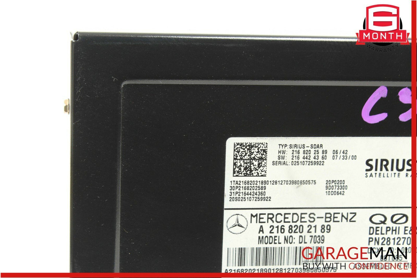 07-11 Mercedes C300 C350 S550 Sirius Satellite Radio Module Receiver OEM