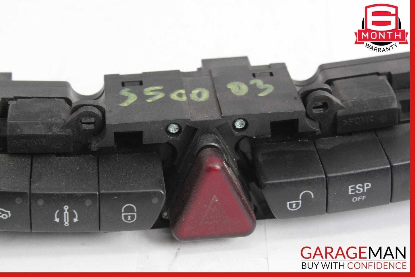 03-06 Mercedes W220 S430 Dashboard Center ESP Hazard Door Lock Switch Control