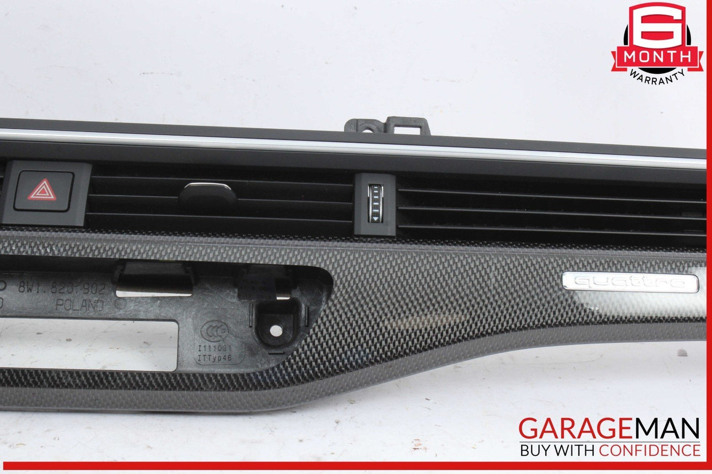 18-24 Audi S5 A5 RS5 A4 Dash Center & Right Side AC Air Vent Grille Trim OEM