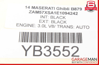 14-17 Maserati Ghibli Front Right Door Computer Control Module OEM