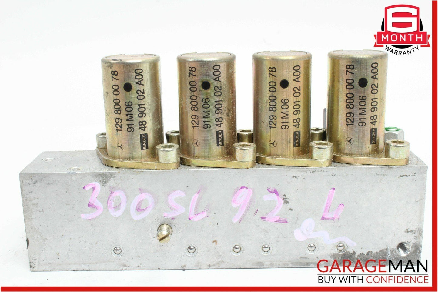 90-02 Mercedes R129 300SL SL500 Top Hydraulic Valve Block Solenoid Left Side OEM