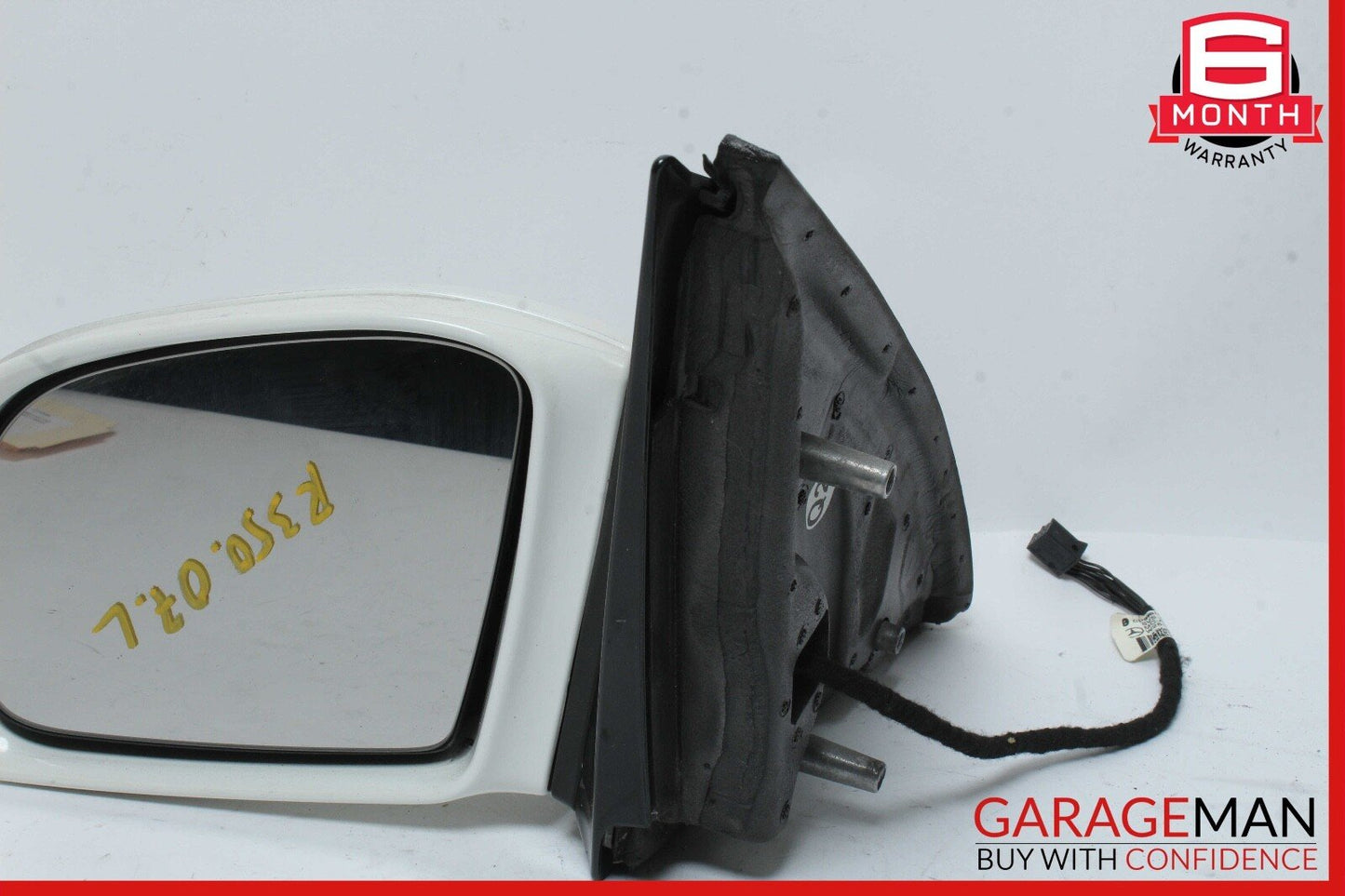 06-10 Mercedes W251 R350 Front Left Driver Side Mirror Door Rear View White OEM