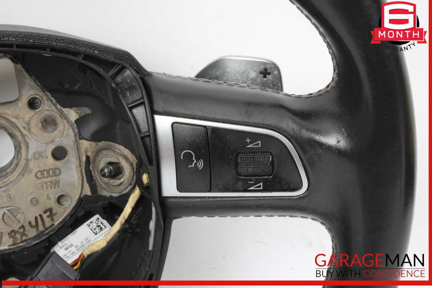 09-12 Audi S4 Front Left Driver Side Steering Wheel w/ Paddle Shifters OEM