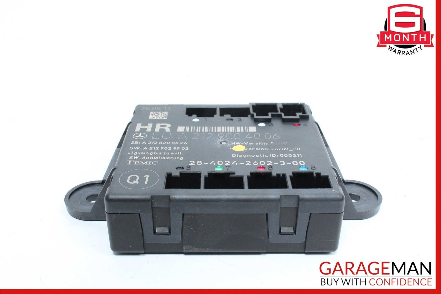08-18 Mercedes E550 C350 Rear Right Passenger Side Door Control Module Unit