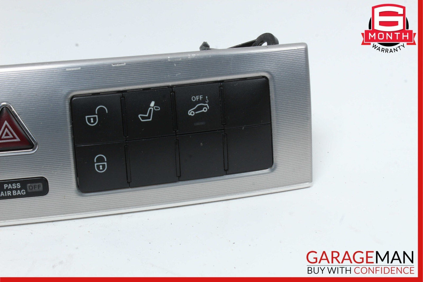 05-07 Mercedes W203 C230 Center Console Dash Lock Switches Panel Hazard Grey OEM