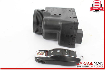 11-18 Porsche Cayenne S 958 Start Ignition Switch Module w/ Key OEM