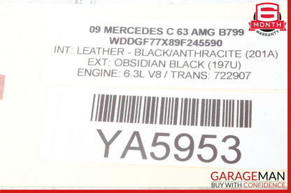 08-18 Mercedes W204 C63 AMG CLS550 GLK350 Rear Left Side Door Control Module OEM