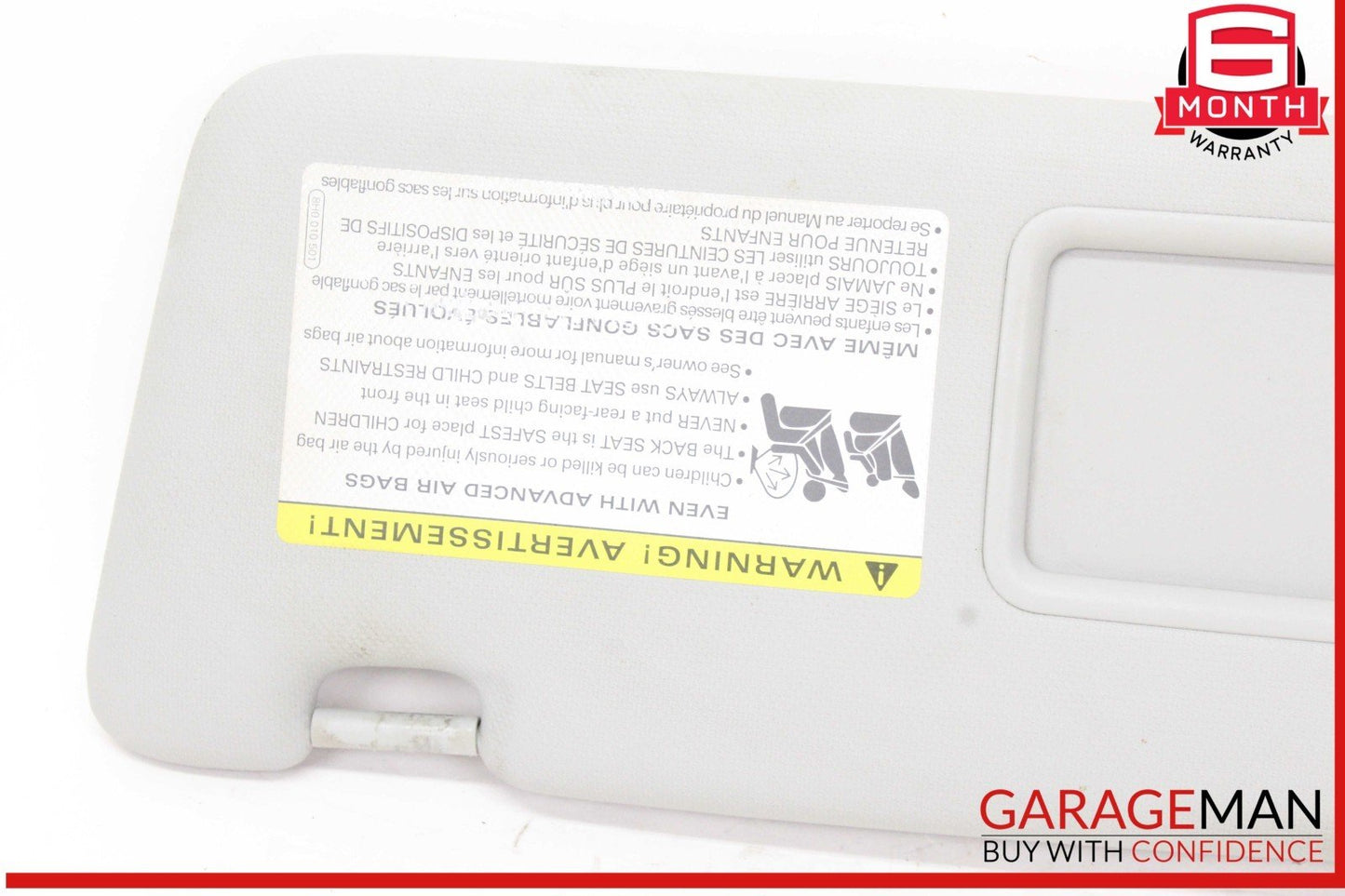 09-17 Audi Q5 A4 A5 S4 S5 Front Left Driver Side Sun Visor Gray 8U0857551F OEM