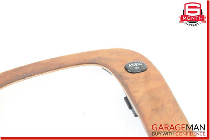 00-02 Mercedes W220 S600 Front Center Console Gear Shifter Trim Panel Cover Wood