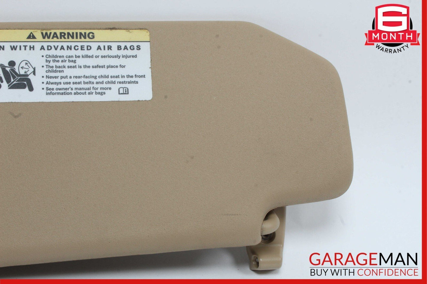 06-08 Mercedes W251 R350 Front Right Passenger Sun Visor Sun Shade Cover Brown